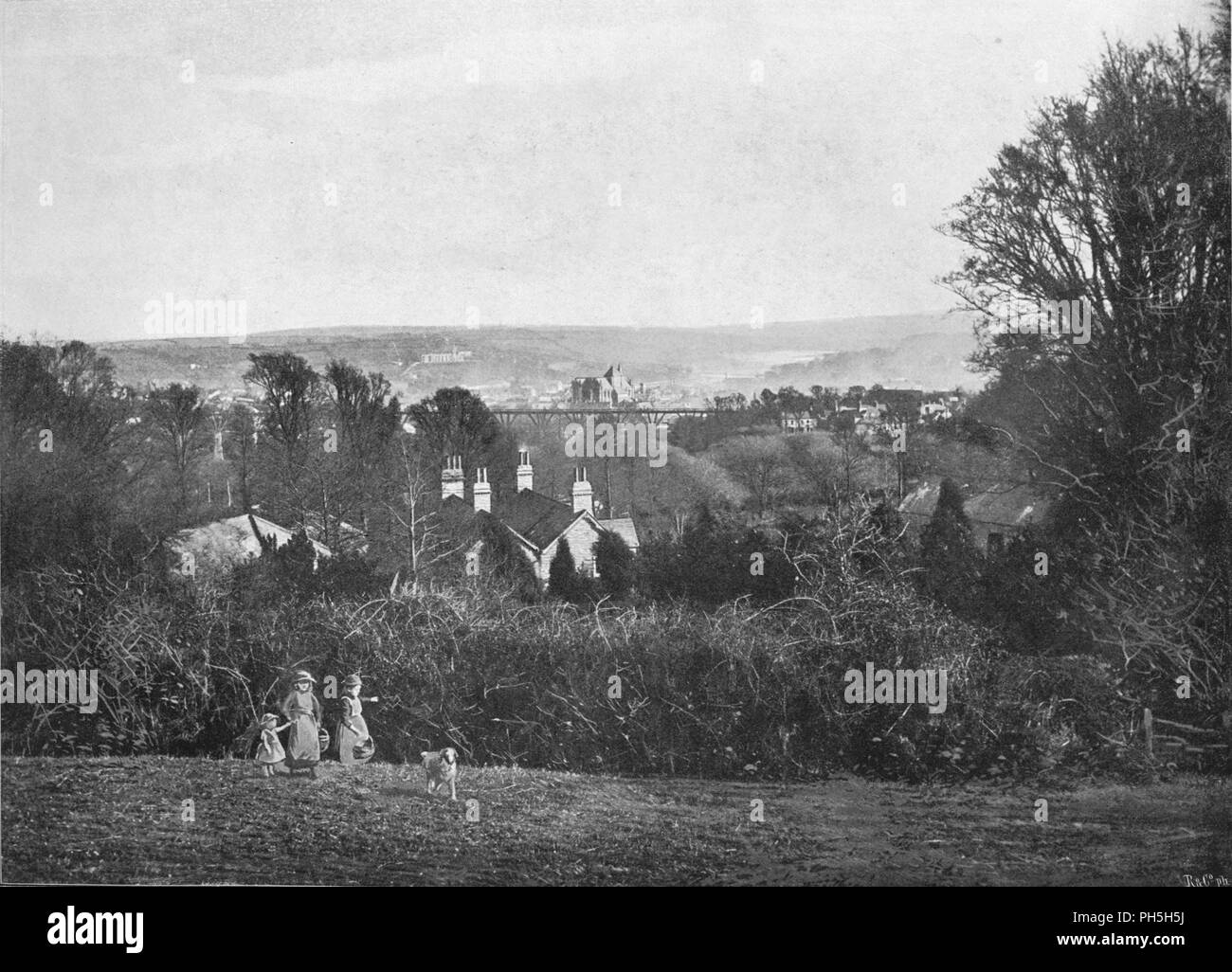 'Truro, from Kenwyn', c1896. Artist Frederick Argall Stock Photo Alamy