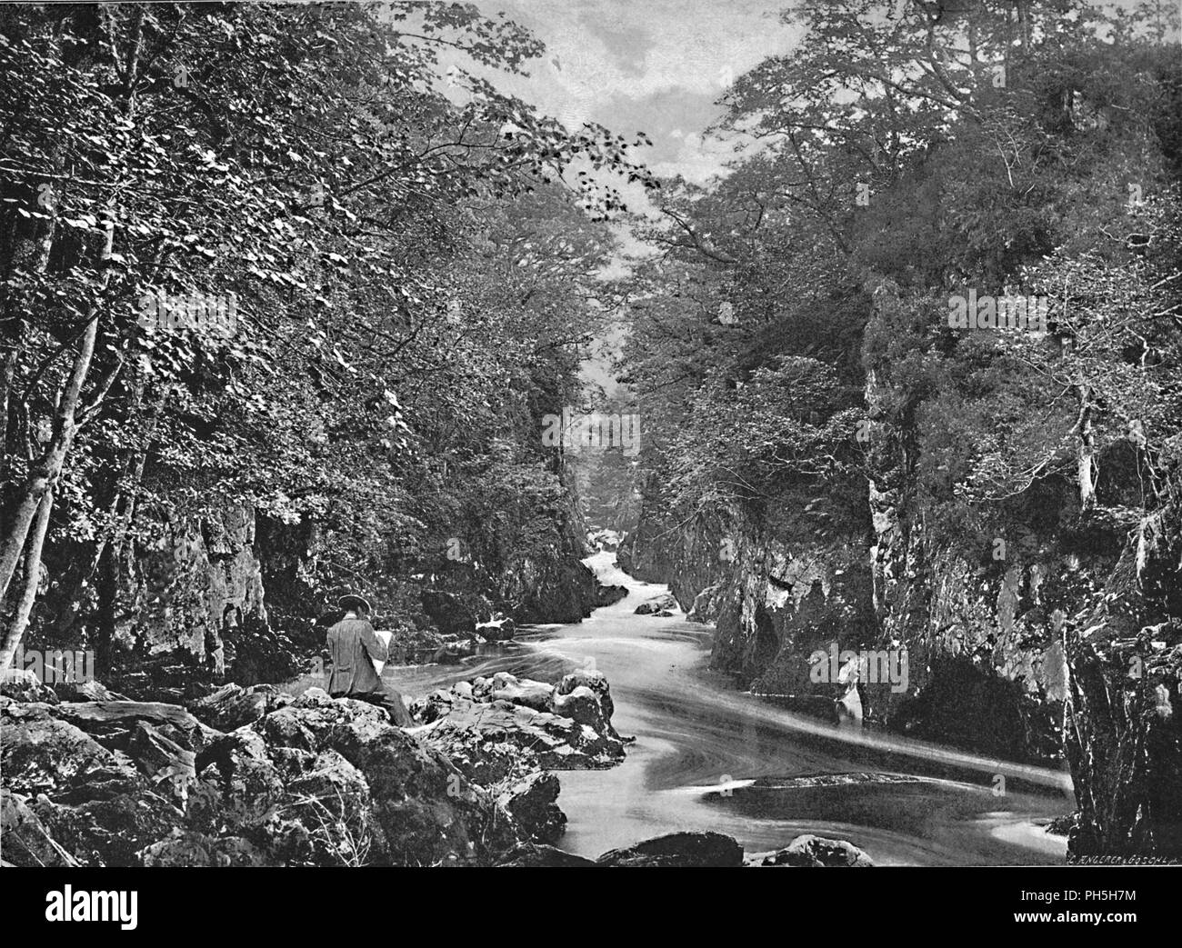 'The Fairy Glen, BettwsYCoed', c1896. Artist I Slater Stock Photo
