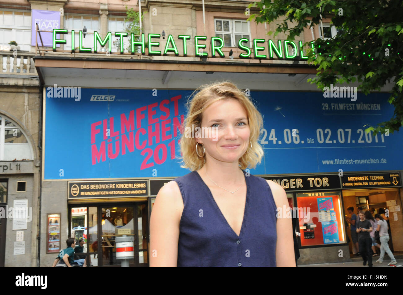 Actress Sophie Quinton seen before the screening of her Film Poupoupidou at Filmfest München 2011 Stock Photo