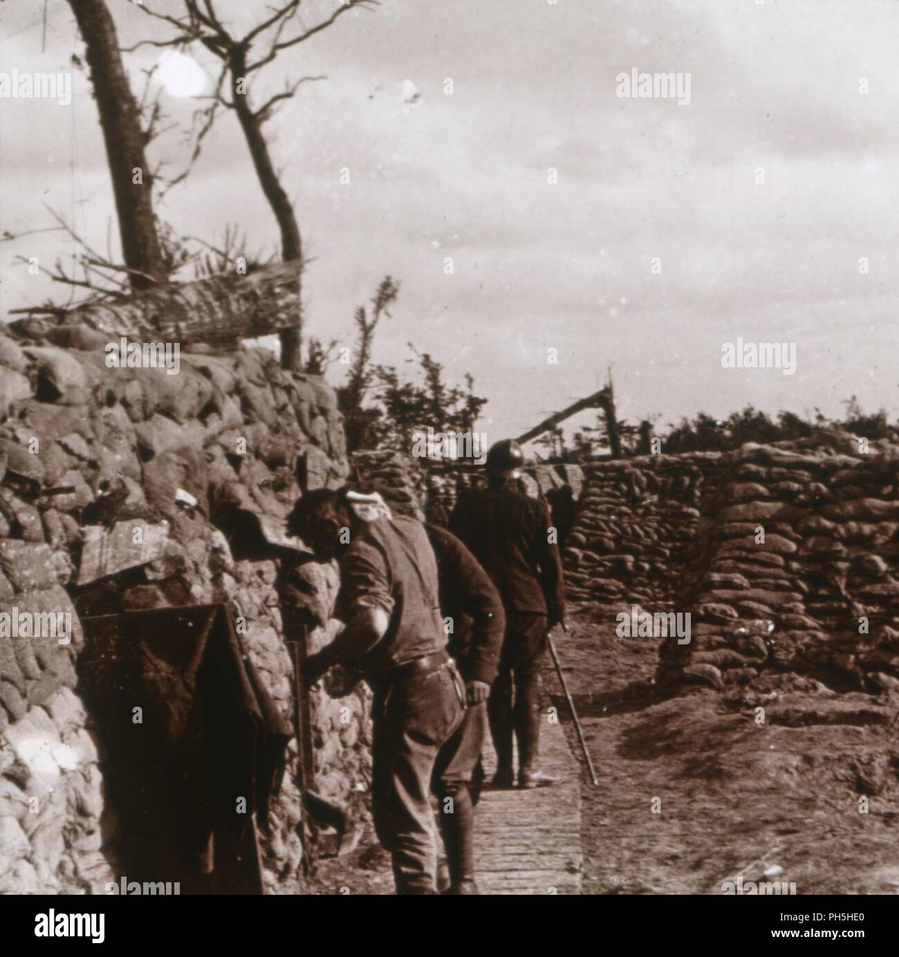 Front line, Diksmuide, Belgium, c1914-c1918. Artist: Unknown. Stock Photo