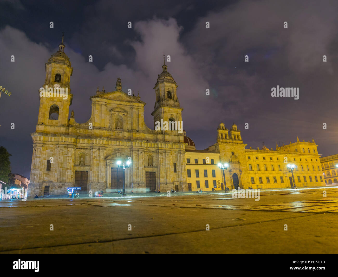 Bolivar Square and Cathedral - Bogota, Colombia Stock Photo