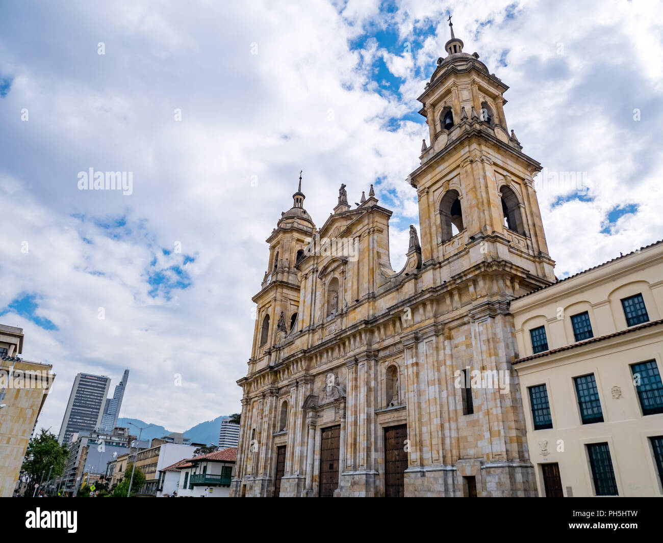 Bolivar Square and Cathedral - Bogota, Colombia Stock Photo