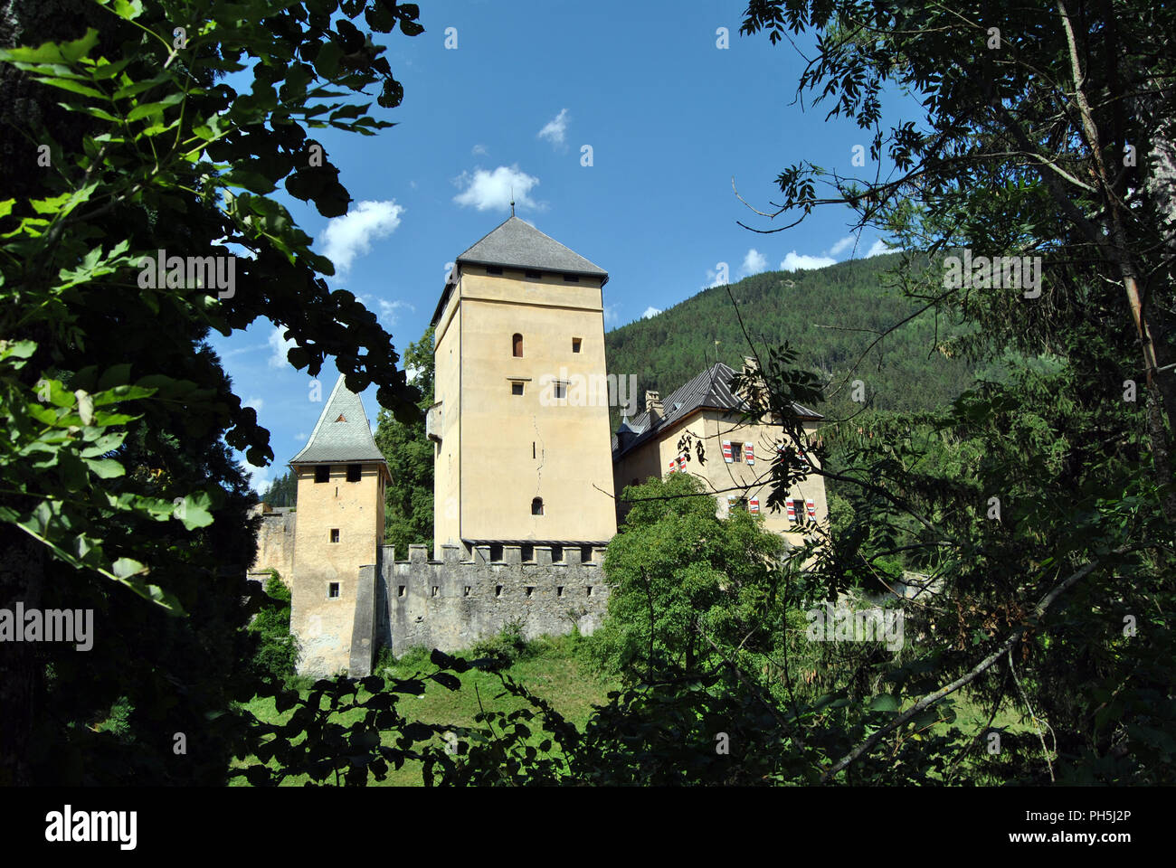 Obervellach, Carinthia, Austria. Groppenstein castle Stock Photo