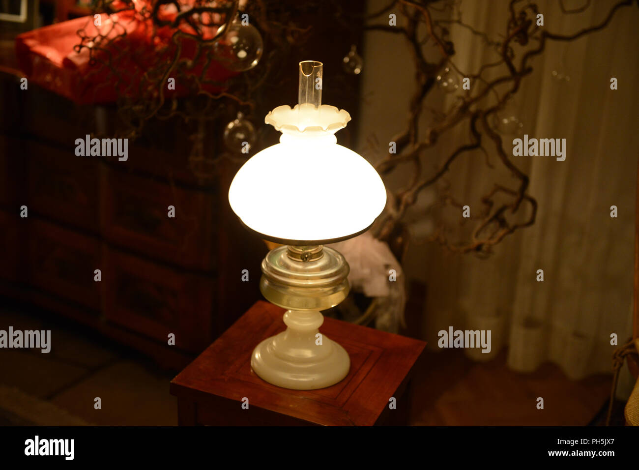 ancient petroleum lamp Stock Photo Alamy