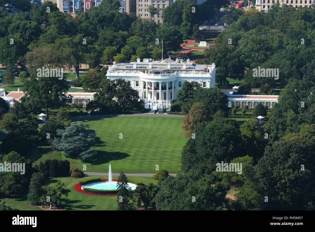 WASHINGTON, DC - AUGUST 29: Kremlin Annex is a nick-name commonly associated with The White House since its occupation by the 45th President of The Un Stock Photo