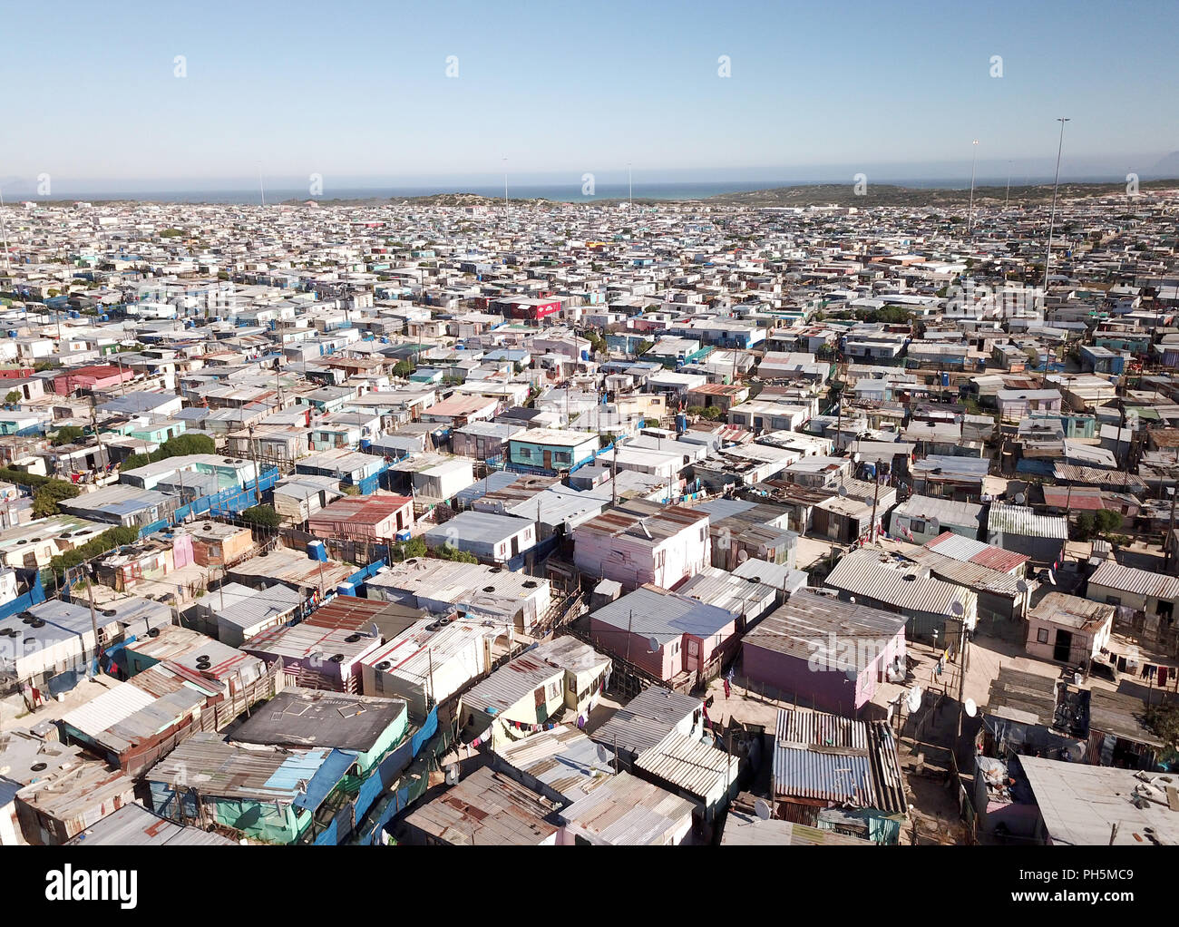 Aerial view over a township near Cape Town, South Africa Stock Photo - Alamy