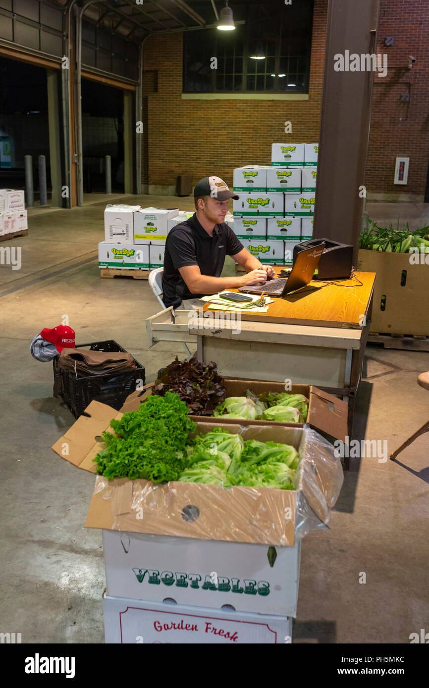 Detroit, Michigan Fruits and vegetables from Michigan farmers are