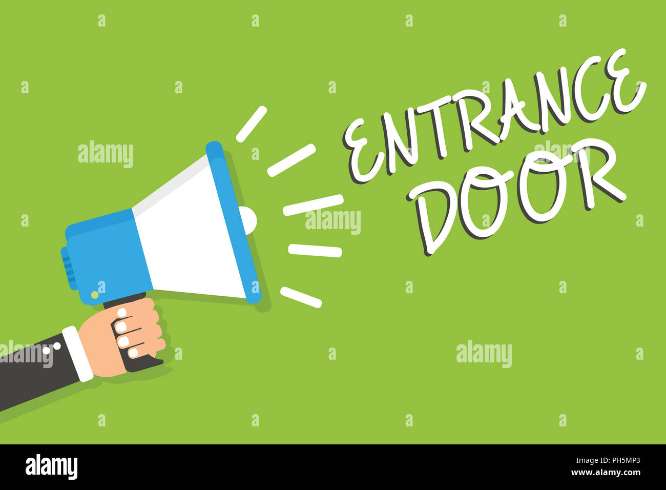 Handwriting Text Entrance Door Concept Meaning Way In Doorway