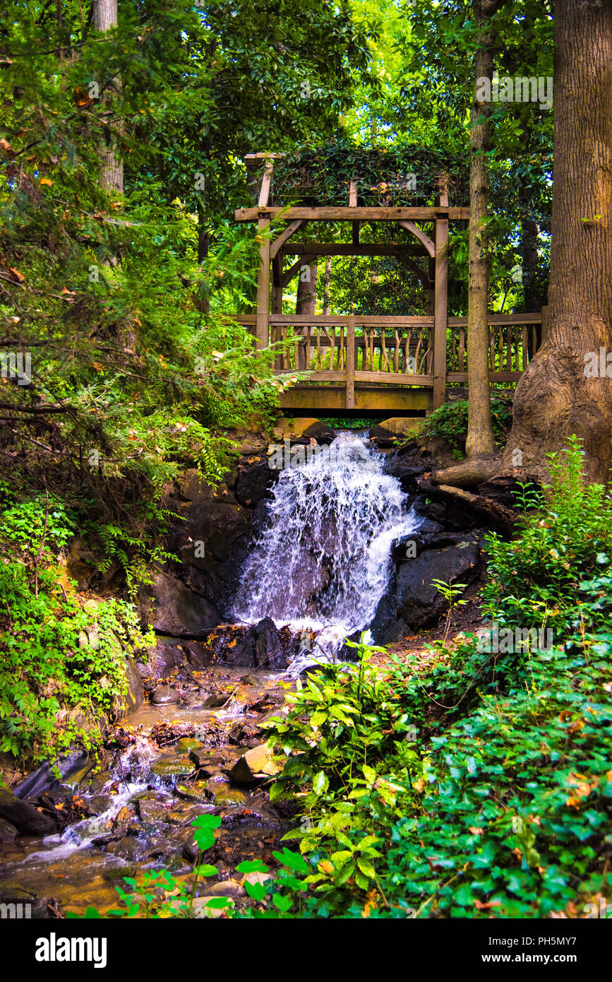 Hatcher Garden and Woodland Preserve in Spartanburg South Carolina SC. Stock Photo