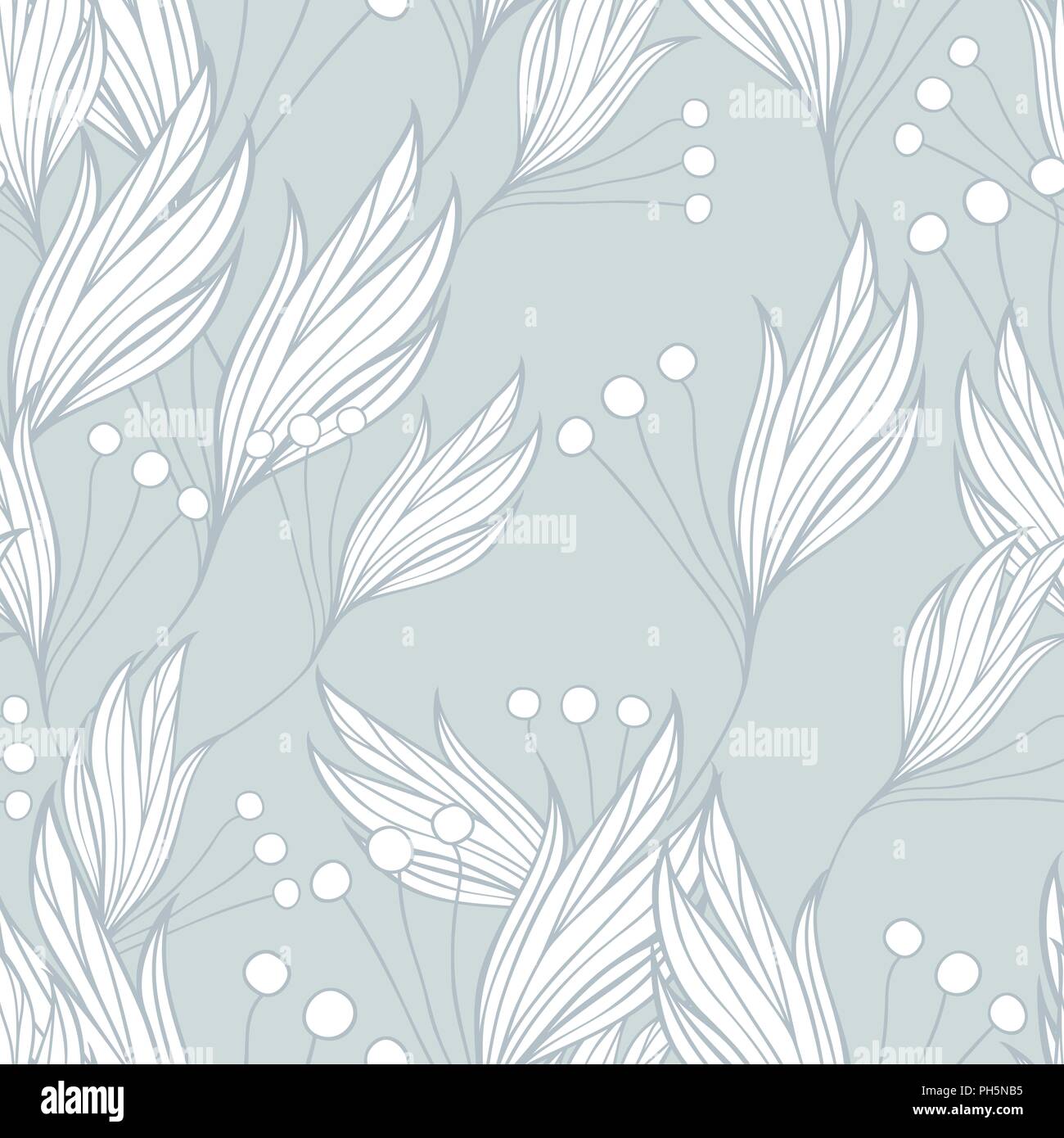 Floral seamless background pattern of hand - drawn elements Stock ...