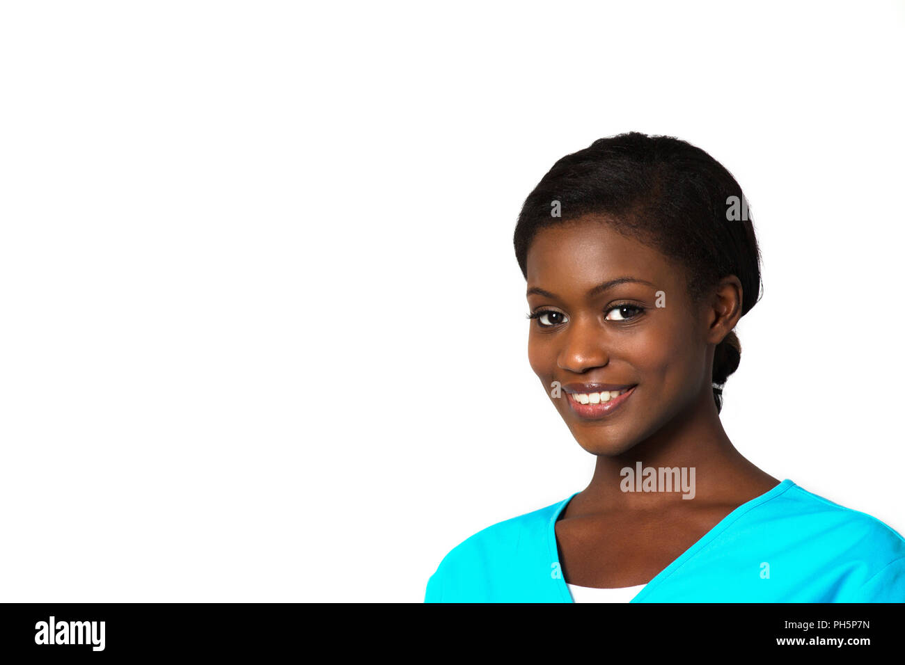 Diverse and empowered nurse ready for work. Stock Photo