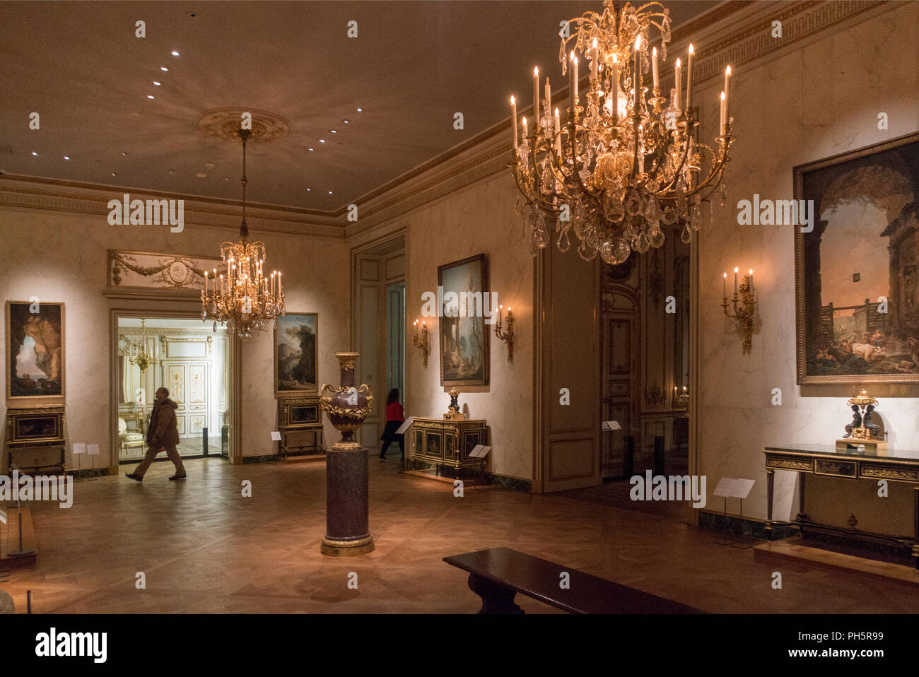 Wrightsman galleries for French decorative arts Metropolitan museum of art NYC Stock Photo