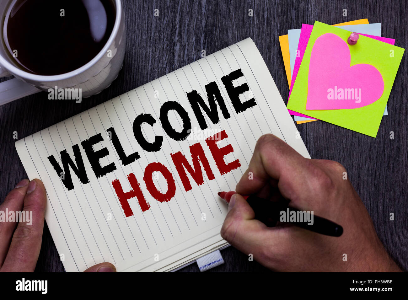 Conceptual hand writing showing Welcome Home. Business photo text Conceptual hand writing showing Welcome Home. Business photo text