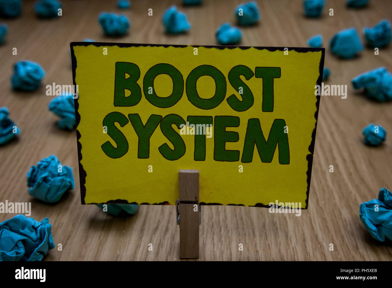 Boosted Sign Text sign showing Boost System. Conceptual photo Rejuvenate Upgrade ...