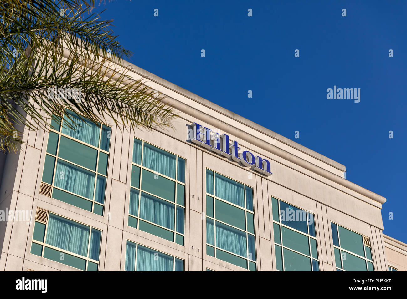 Hilton Santa Clara, Hilton Hotel; Santa Clara, California, USA Stock Photo