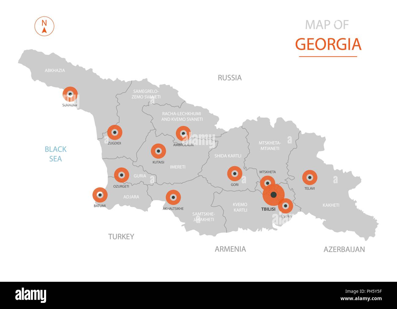 Vector map Tbilisi PDF