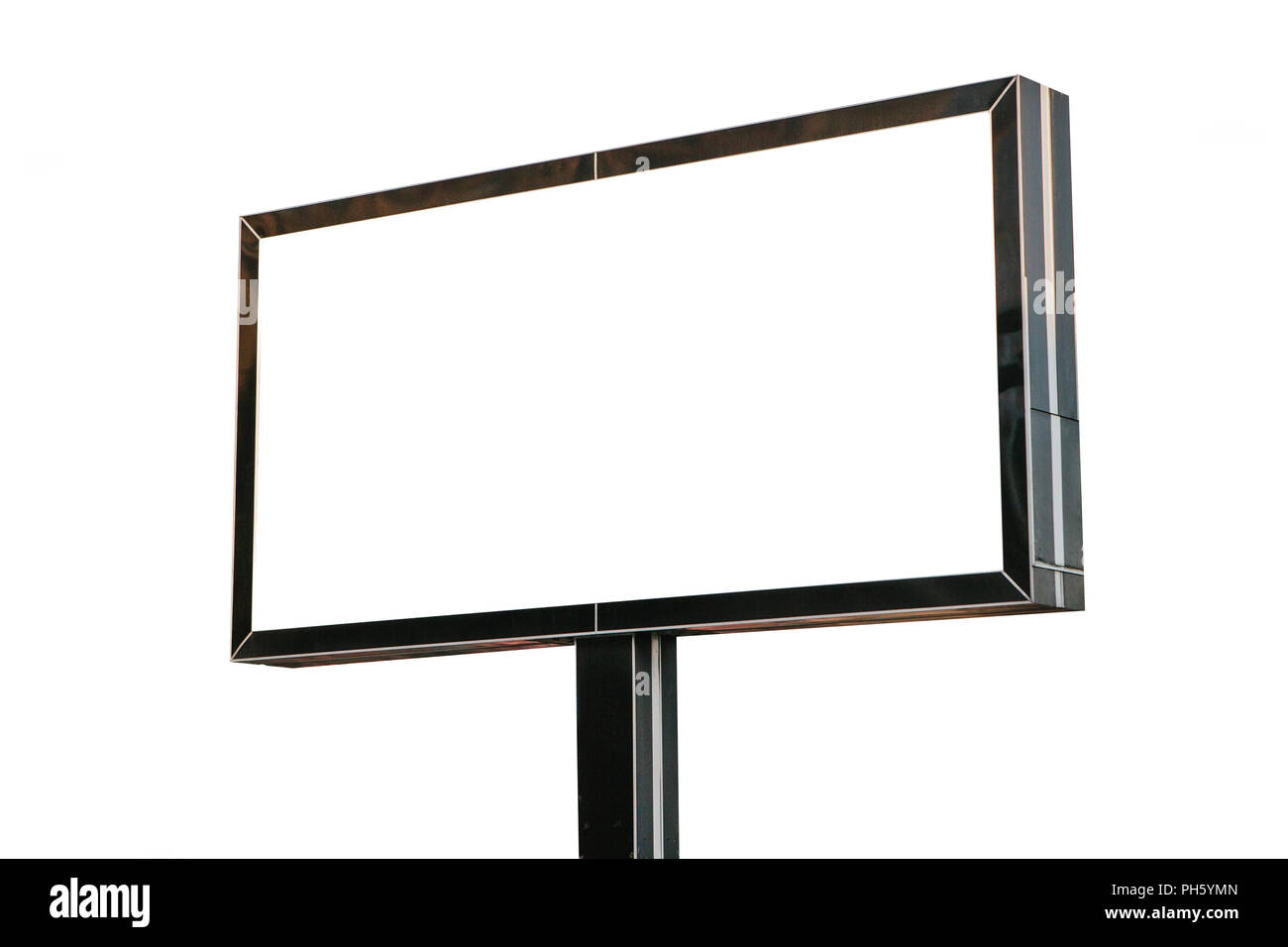 Empty billboard for advertising isolated on white background Stock ...