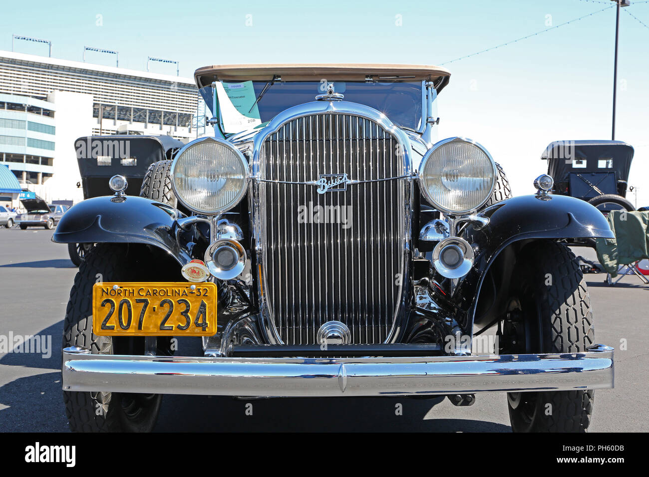 CONCORD, NC - April 8, 2017:  A 1932 Buick automobile on display at the Pennzoil AutoFair classic car show held at Charlotte Motor Speedway. Stock Photo
