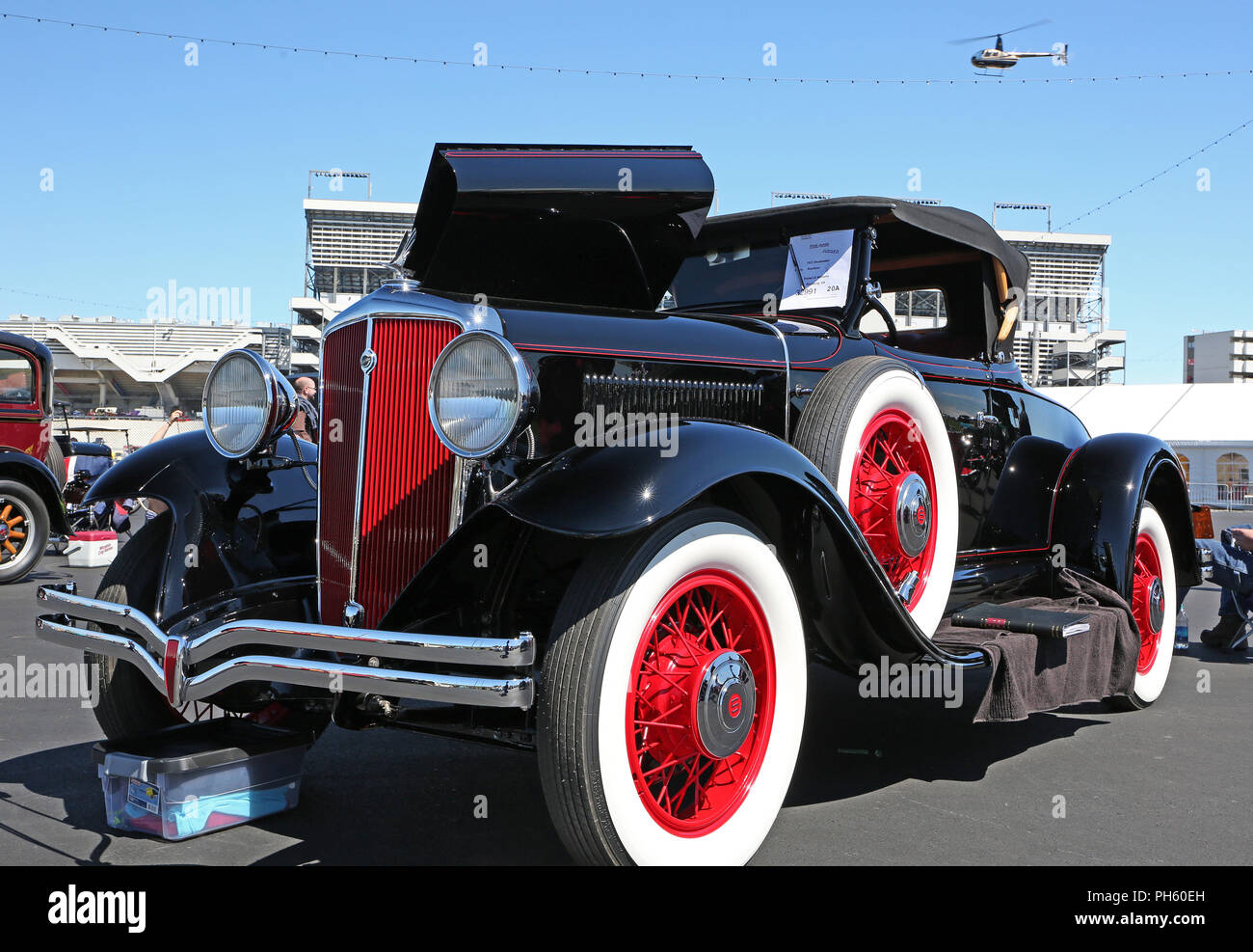CONCORD, NC - April 8, 2017:  A 1931 Studebaker automobile on display at the Pennzoil AutoFair classic car show held at Charlotte Motor Speedway. Stock Photo