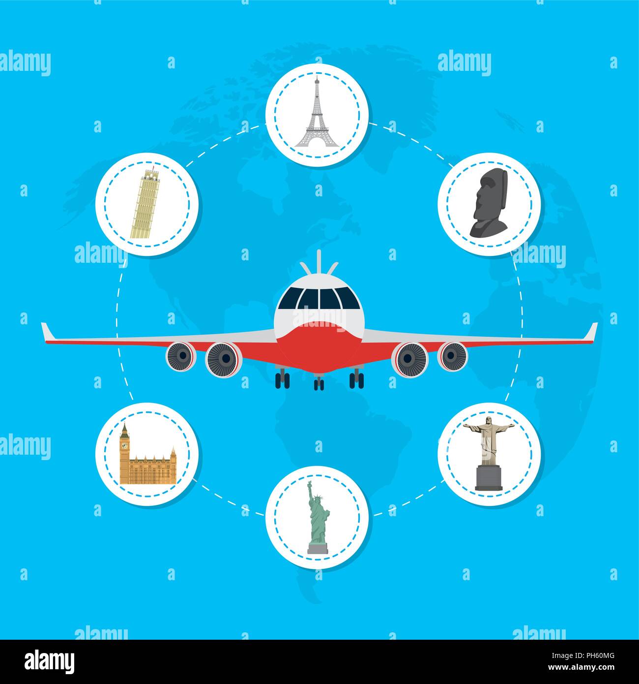 Round the world cruise Stock Vector Images - Alamy