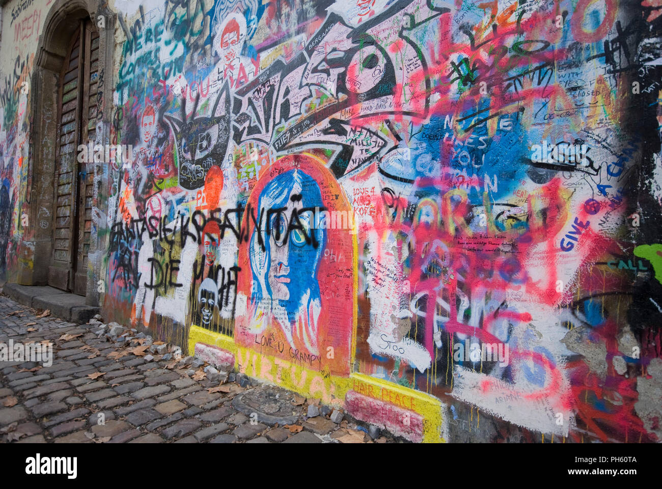 Graffiti historic architecture vltava river travel prague bohemia hi