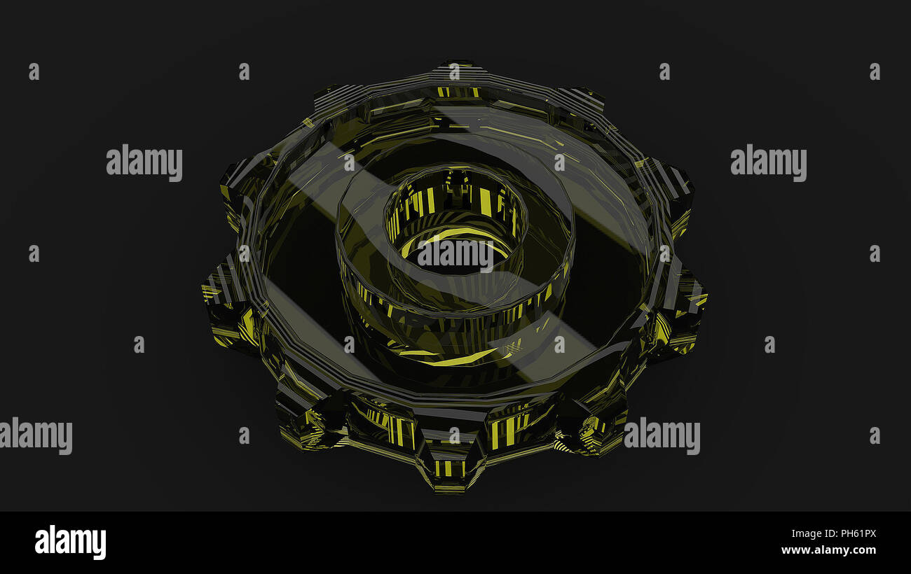 3d rendering gear isolated on a black background Stock Photo - Alamy