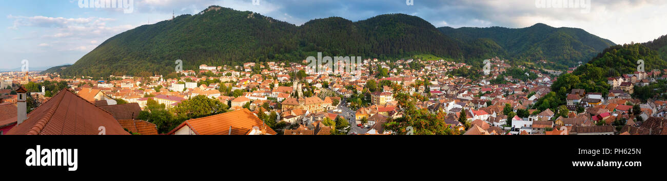 Aerial view of Brasov, Transylvania, Romania Stock Photo
