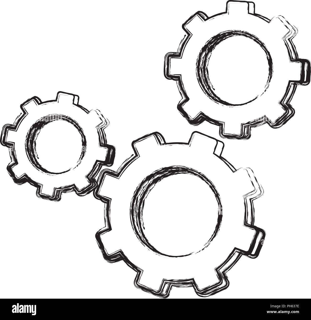 grunge industry gears engineering technology process Stock Vector Image ...
