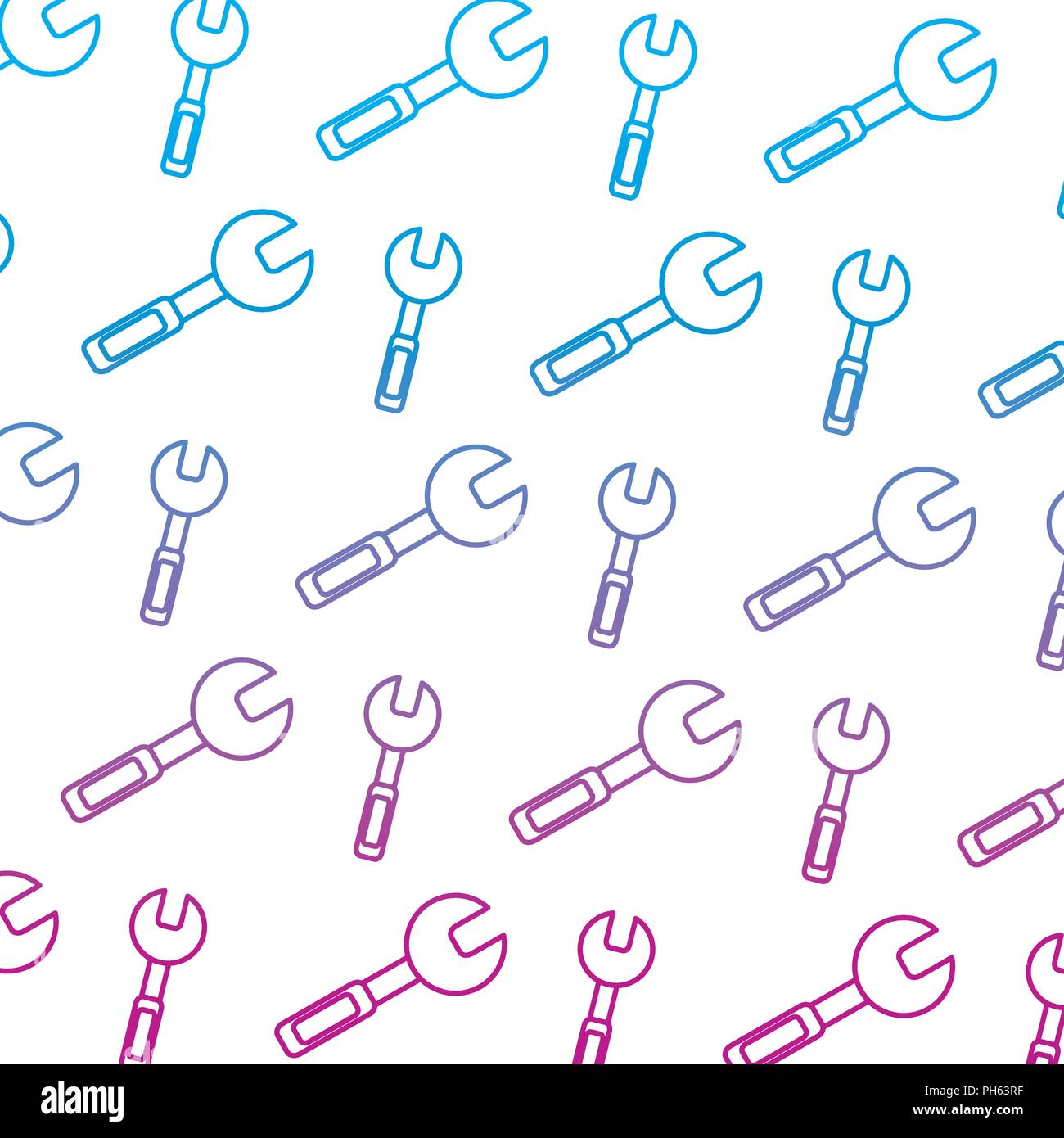 degraded line wrench equipment industry repair background Stock Vector