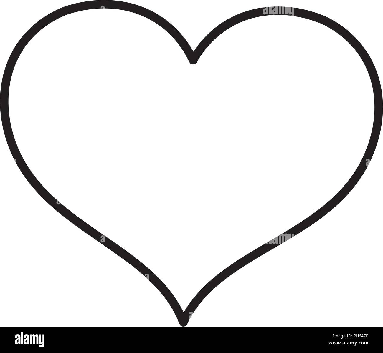 line art heart graphic shape design Stock Vector Image & Art - Alamy