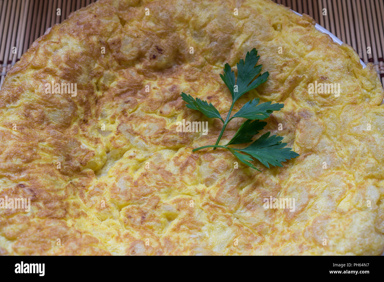 Spanish omelette spanish tortilla. It is one of the most typical from Spain Stock Photo