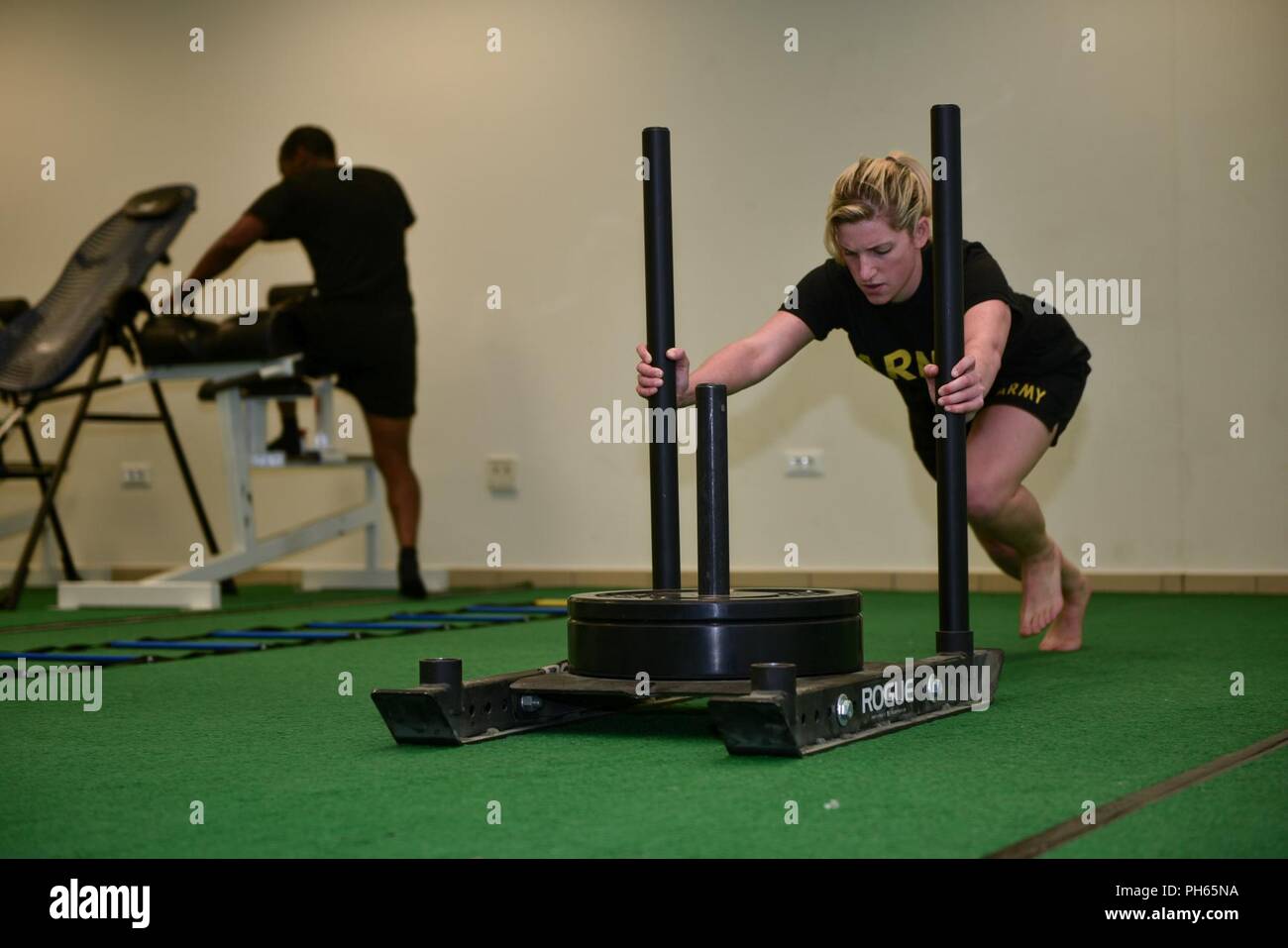 Sled pull training hi-res stock photography and images - Alamy