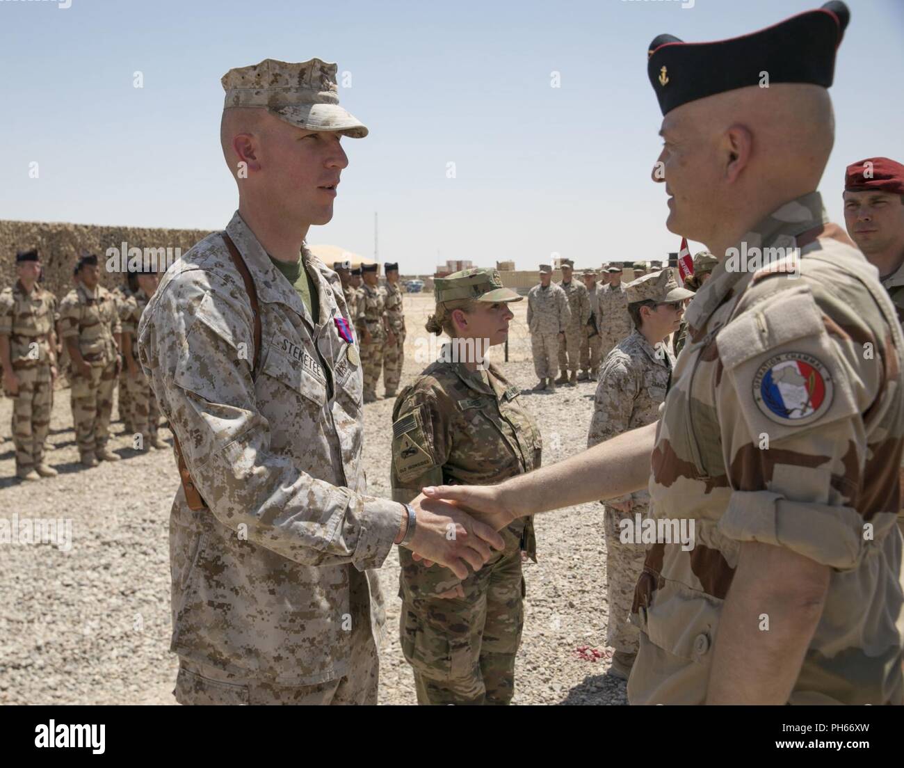 U S Marine Deputy Commander Maj Paul Stekeete Is Pinned Bronze u-s-marine-deputy-commander-maj-paul-stekeete-is-pinned-bronze