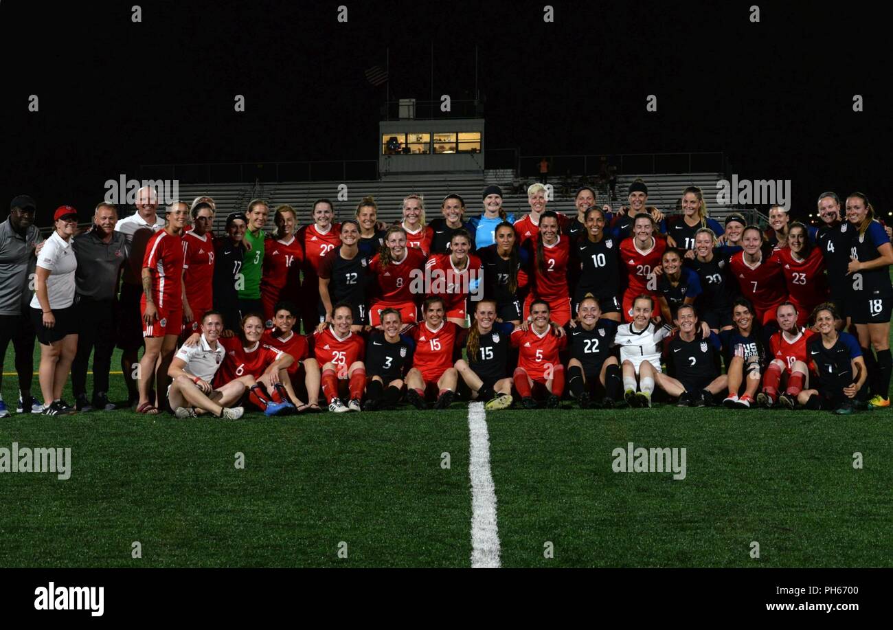 True Sportsmanship As Canada And Usa Share The Field Afterwards In Friendship Elite Military Soccer Players From Around The World Compete For Dominance At Fort Bliss Stout Field June 22 July