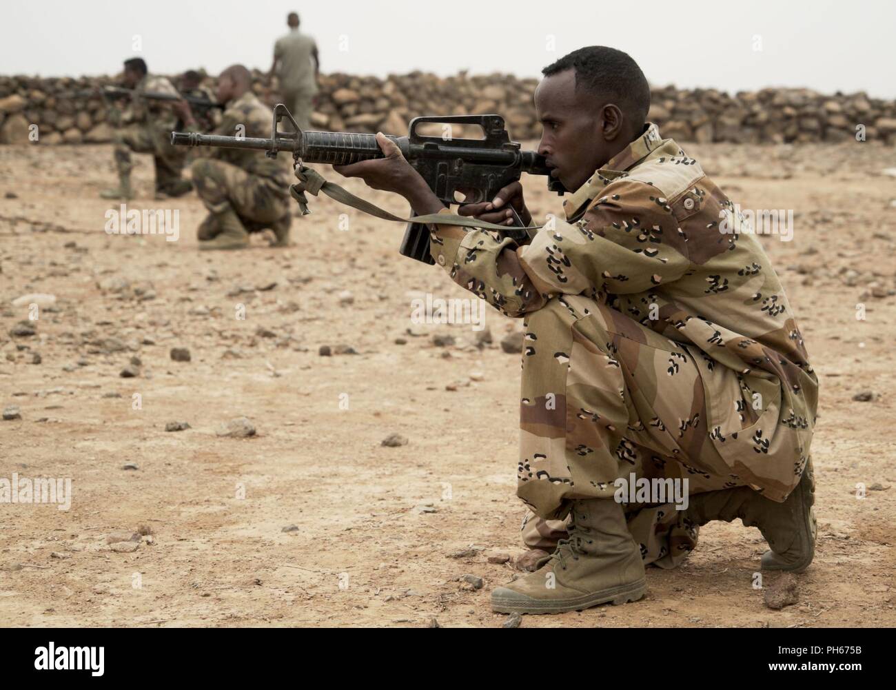 Members of the Rapid Intervention Battalion, a Djiboutian army crisis ...