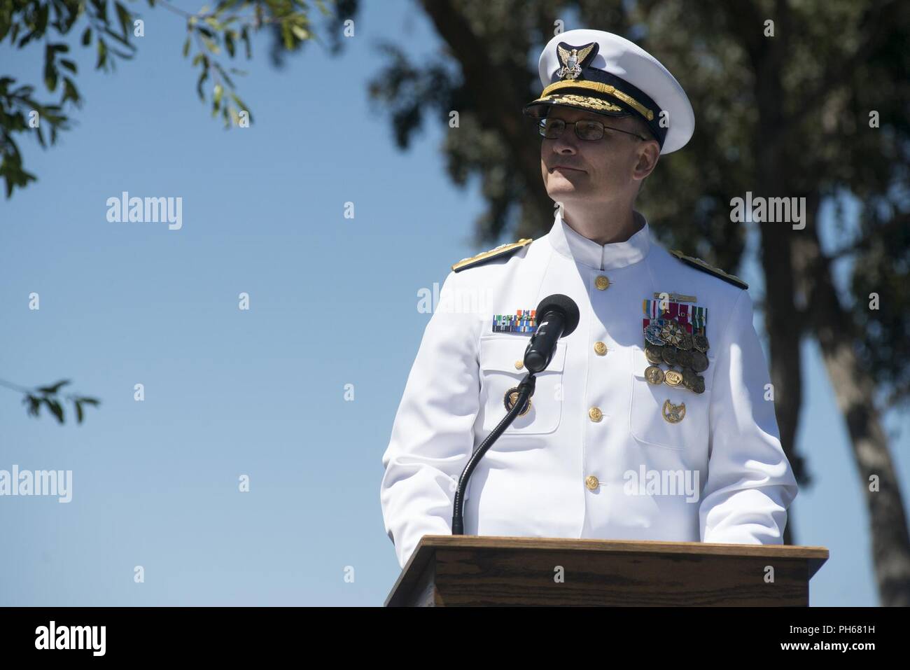 Rear Adm. Peter W. Gautier, commander of the Coast Guard's 11th