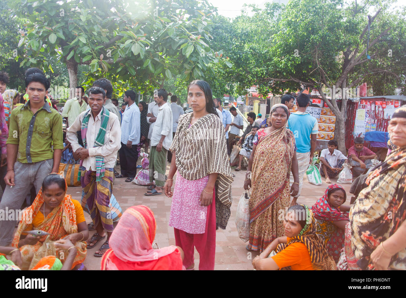Daily Labour Market, Uttara,Dhaka Stock Photo
