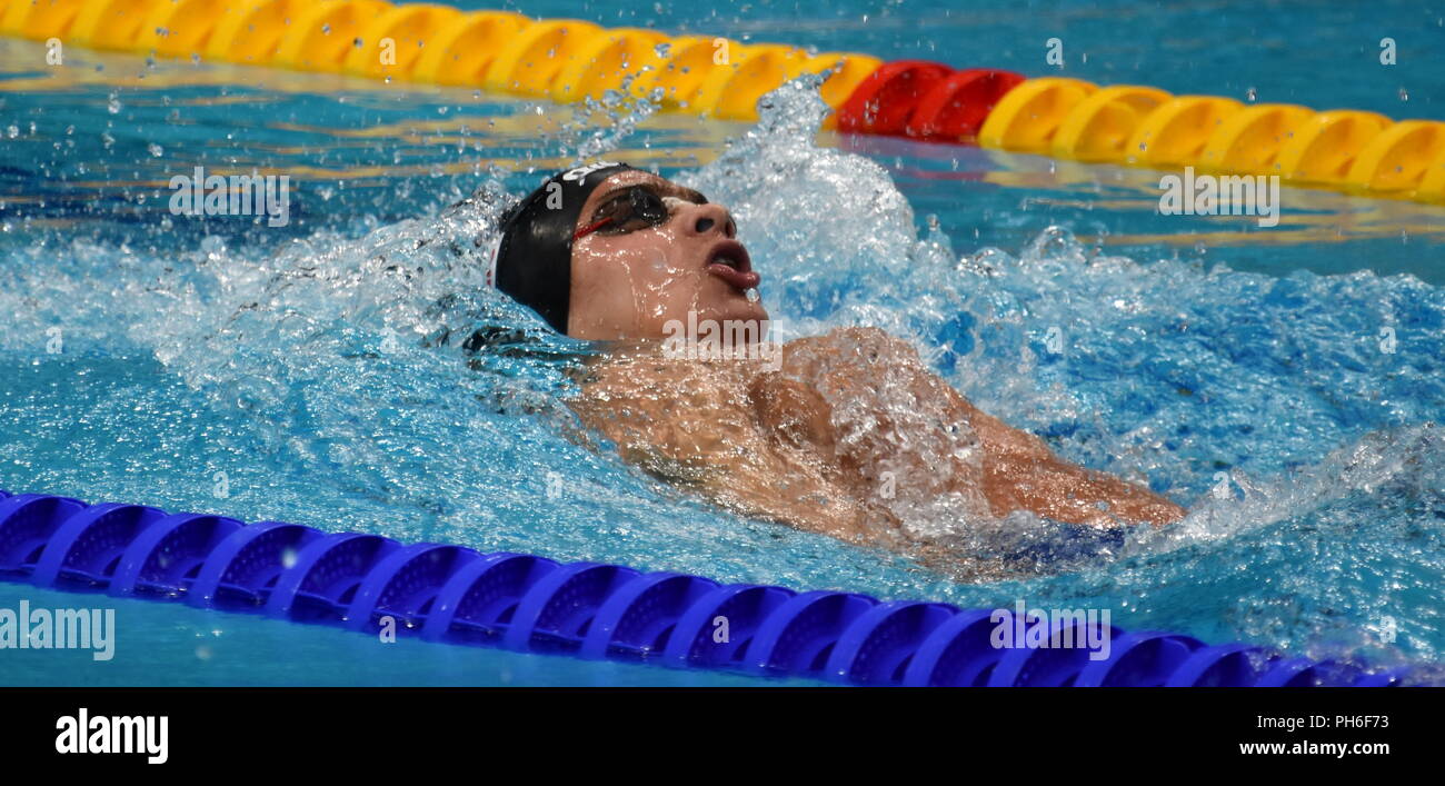 Budapest, Hungary - Jul 27, 2017. Competitive swimmer RYLOV Evgeny (RUS