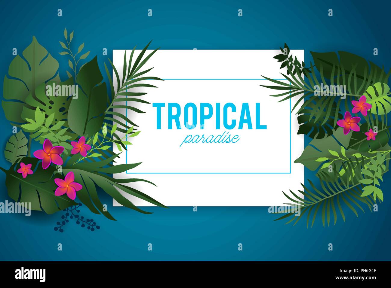 Tropical nature background Stock Vector