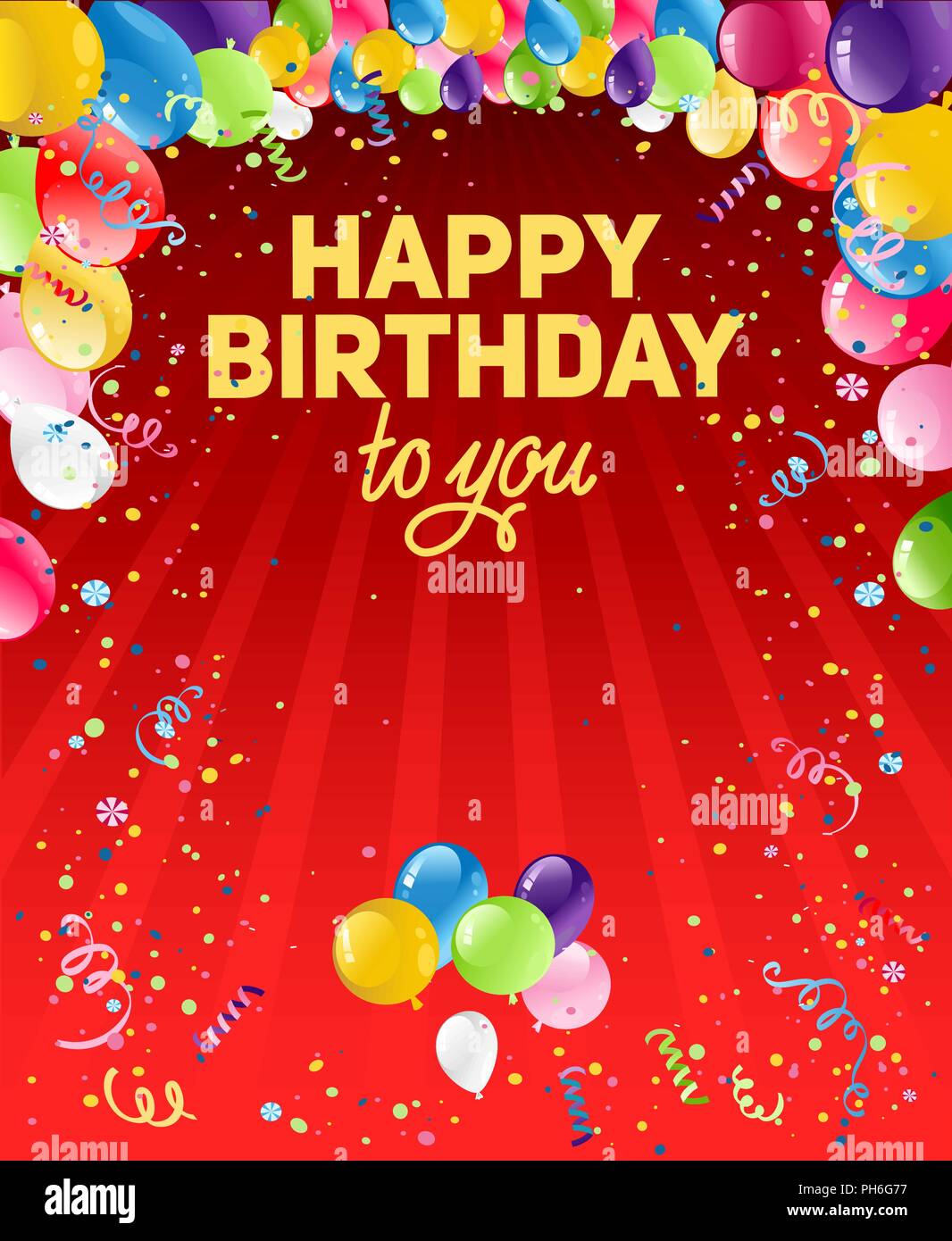 Happy birthday to you Stock Vector Image & Art Alamy