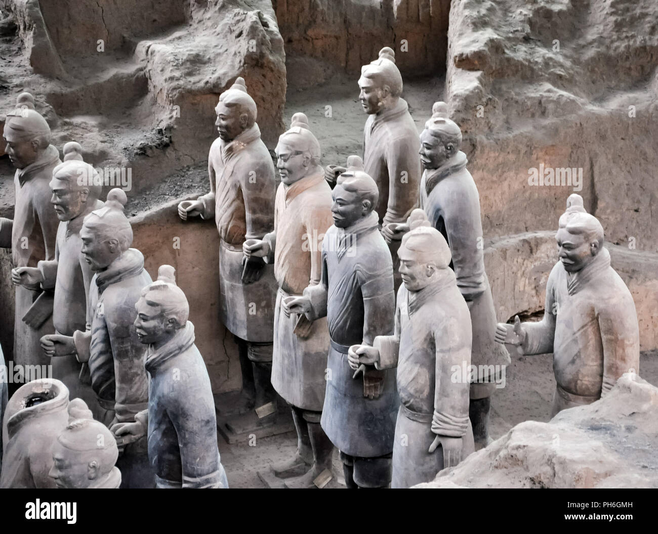 XIAN, CHINA October 29, 2017 Terracotta Army. Clay soldiers of the