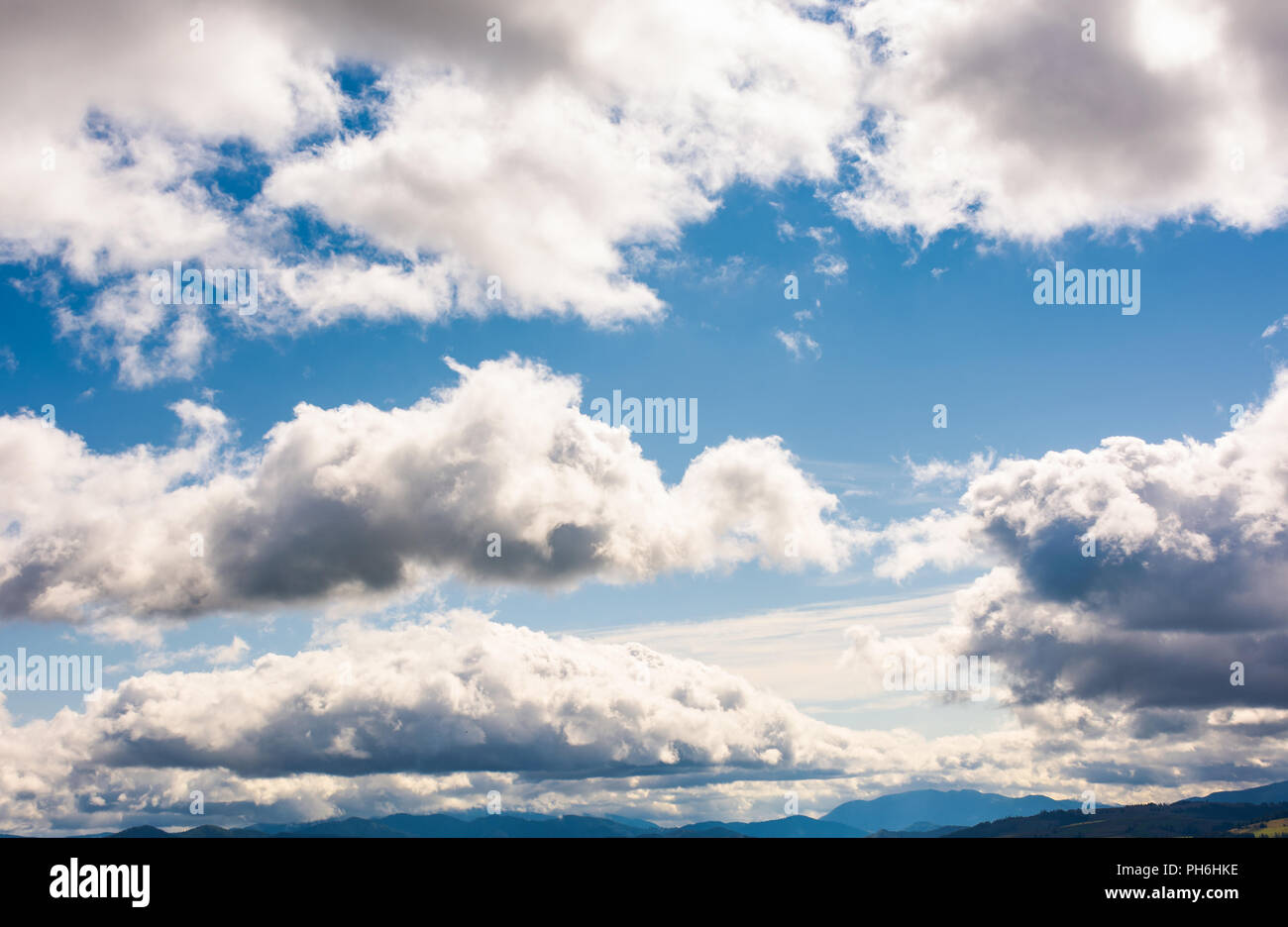 beautiful cloudscape on a blue sky. wonderful autumn background Stock Photo