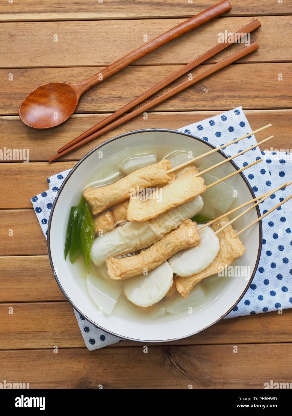 Asian food Fish paste stew, eomuk tang Stock Photo Alamy