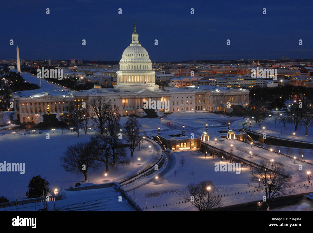 The D.C. metro area experienced one of its snowiest in history during the Winter of 2009-2010 with a total of five or more feet of snow across much of the DC area. In the February 'Snowmageddon' storm alone, Stock Photo