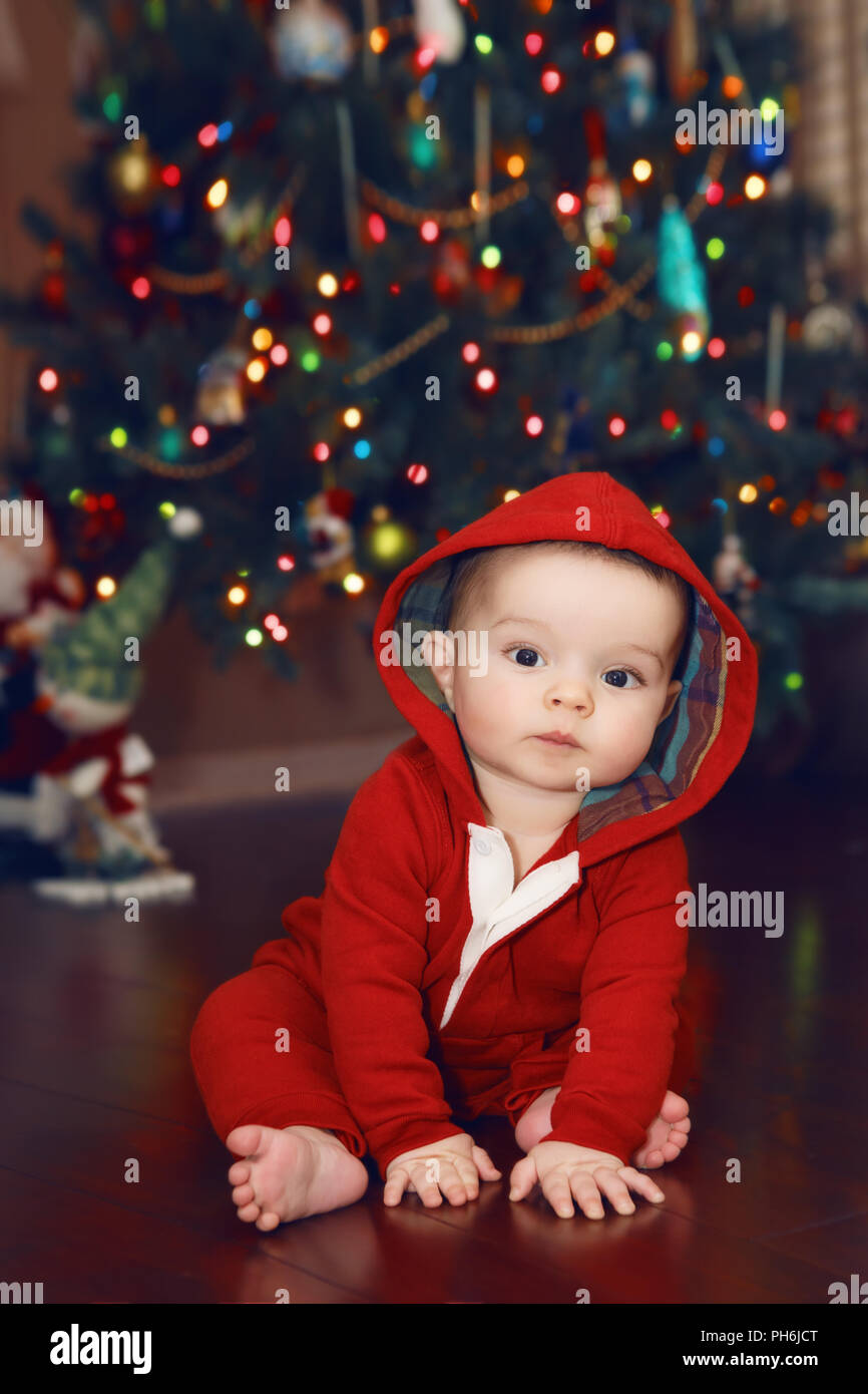 Infant top red hoodie