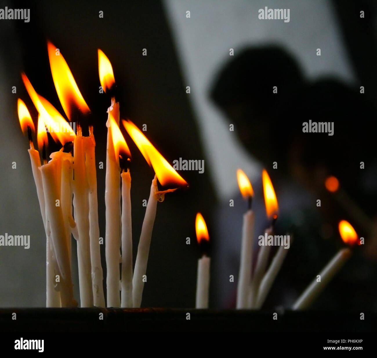 Candles in Church Stock Photo Alamy