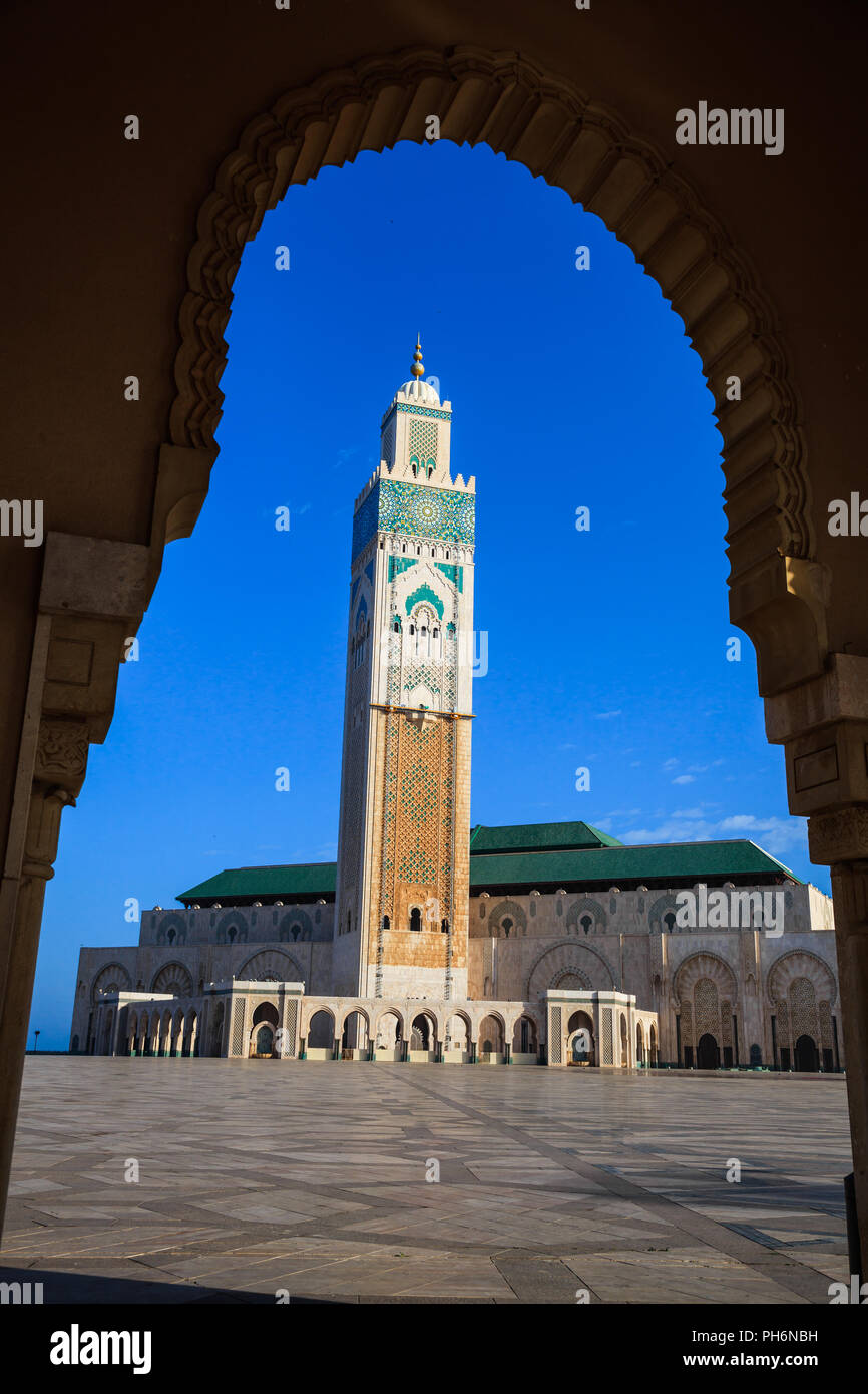 Great mosque of hassan II Stock Photo