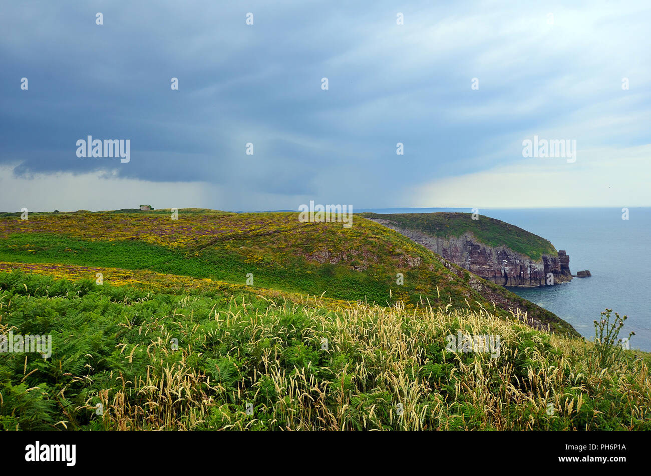 Summer holiday Atlantic sea beach Stock Photo