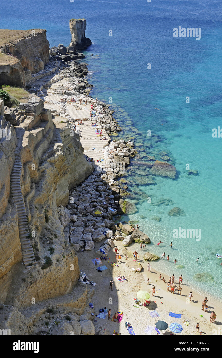 Una Spiaggia A Santa Cesara Terme Costa Adriatica Foto