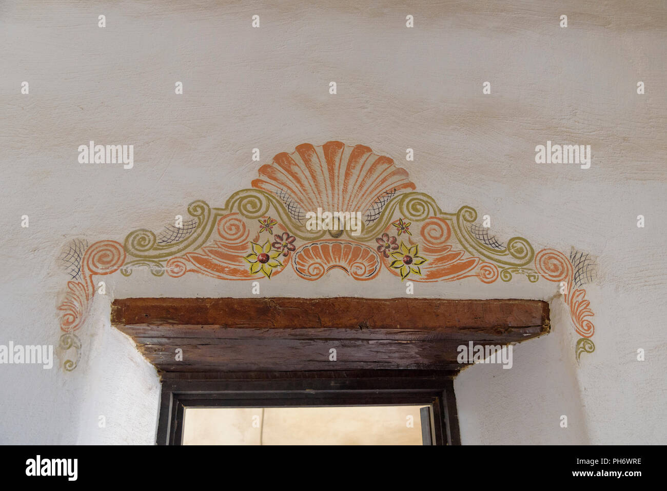 Painted Decoration Above The Doorway Stock Photo 217125538 Alamy